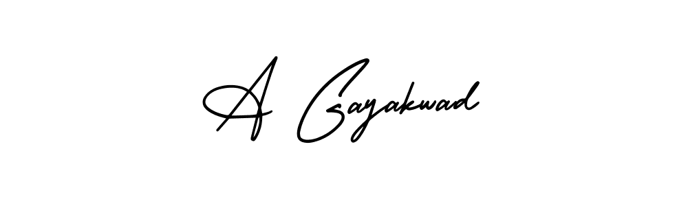 How to make A Gayakwad name signature. Use AmerikaSignatureDemo-Regular style for creating short signs online. This is the latest handwritten sign. A Gayakwad signature style 3 images and pictures png