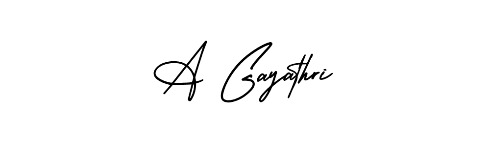 Use a signature maker to create a handwritten signature online. With this signature software, you can design (AmerikaSignatureDemo-Regular) your own signature for name A Gayathri. A Gayathri signature style 3 images and pictures png