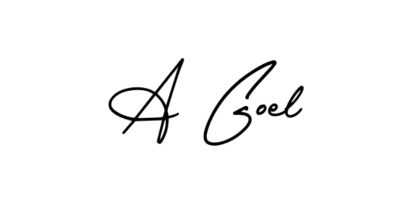 Make a beautiful signature design for name A Goel. With this signature (AmerikaSignatureDemo-Regular) style, you can create a handwritten signature for free. A Goel signature style 3 images and pictures png