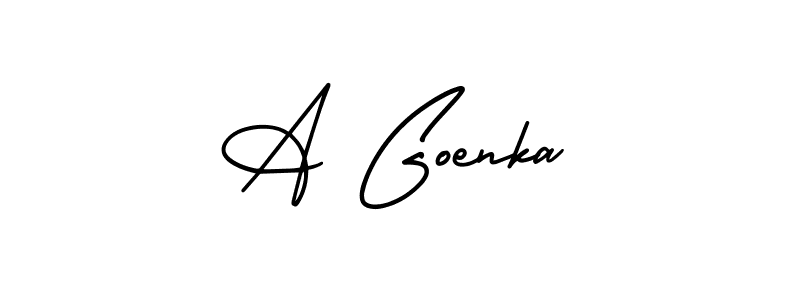Also You can easily find your signature by using the search form. We will create A Goenka name handwritten signature images for you free of cost using AmerikaSignatureDemo-Regular sign style. A Goenka signature style 3 images and pictures png