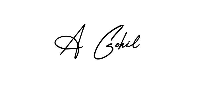 How to make A Gohil signature? AmerikaSignatureDemo-Regular is a professional autograph style. Create handwritten signature for A Gohil name. A Gohil signature style 3 images and pictures png