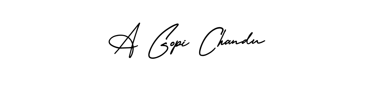 A Gopi Chandu stylish signature style. Best Handwritten Sign (AmerikaSignatureDemo-Regular) for my name. Handwritten Signature Collection Ideas for my name A Gopi Chandu. A Gopi Chandu signature style 3 images and pictures png