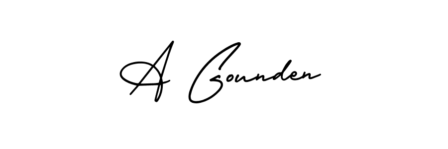 Also You can easily find your signature by using the search form. We will create A Gounden name handwritten signature images for you free of cost using AmerikaSignatureDemo-Regular sign style. A Gounden signature style 3 images and pictures png