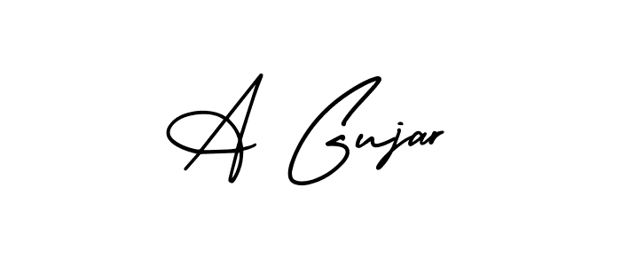 How to make A Gujar signature? AmerikaSignatureDemo-Regular is a professional autograph style. Create handwritten signature for A Gujar name. A Gujar signature style 3 images and pictures png