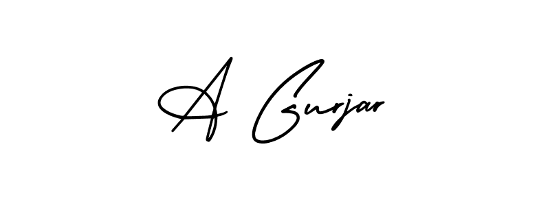 Make a beautiful signature design for name A Gurjar. With this signature (AmerikaSignatureDemo-Regular) style, you can create a handwritten signature for free. A Gurjar signature style 3 images and pictures png