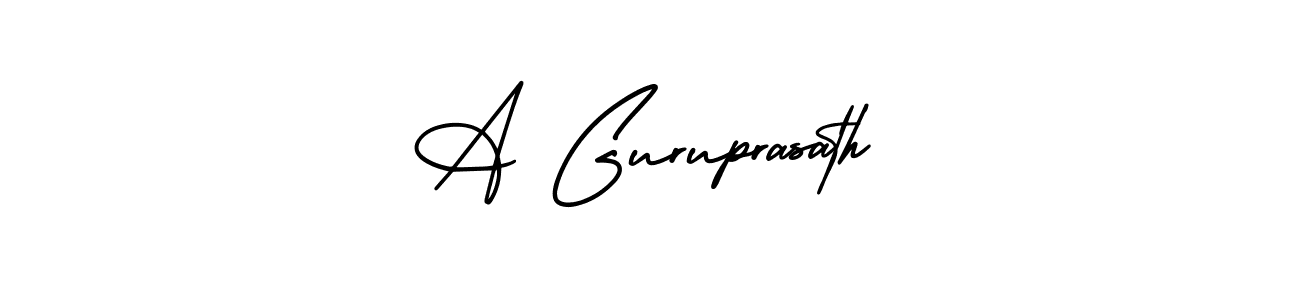 Make a beautiful signature design for name A Guruprasath. With this signature (AmerikaSignatureDemo-Regular) style, you can create a handwritten signature for free. A Guruprasath signature style 3 images and pictures png