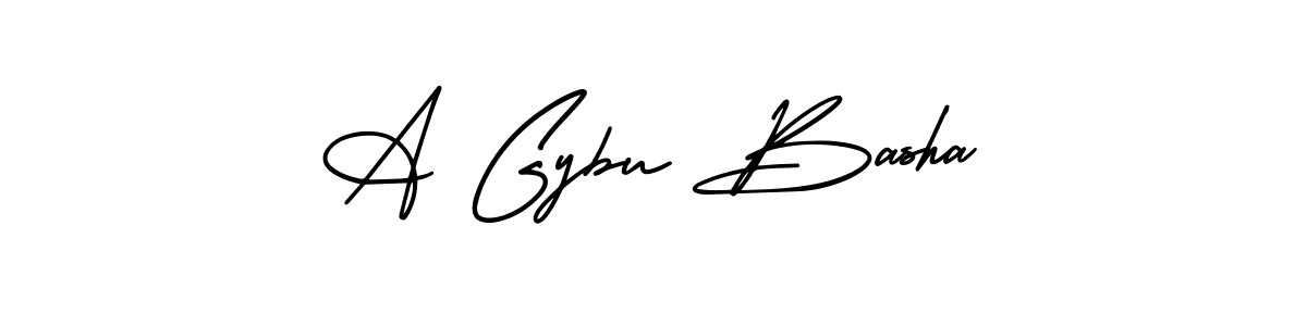 How to Draw A Gybu Basha signature style? AmerikaSignatureDemo-Regular is a latest design signature styles for name A Gybu Basha. A Gybu Basha signature style 3 images and pictures png