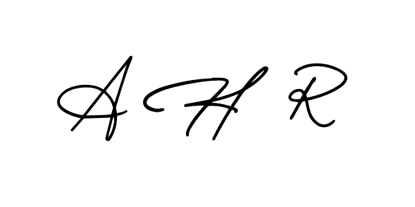 Also we have A H  R name is the best signature style. Create professional handwritten signature collection using AmerikaSignatureDemo-Regular autograph style. A H  R signature style 3 images and pictures png