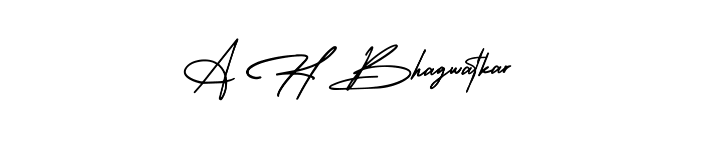 if you are searching for the best signature style for your name A H Bhagwatkar. so please give up your signature search. here we have designed multiple signature styles  using AmerikaSignatureDemo-Regular. A H Bhagwatkar signature style 3 images and pictures png