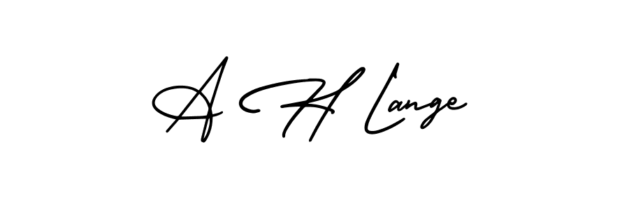 if you are searching for the best signature style for your name A H Lange. so please give up your signature search. here we have designed multiple signature styles  using AmerikaSignatureDemo-Regular. A H Lange signature style 3 images and pictures png