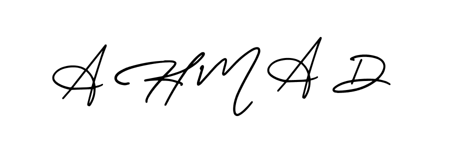 AmerikaSignatureDemo-Regular is a professional signature style that is perfect for those who want to add a touch of class to their signature. It is also a great choice for those who want to make their signature more unique. Get A H M A D name to fancy signature for free. A H M A D signature style 3 images and pictures png