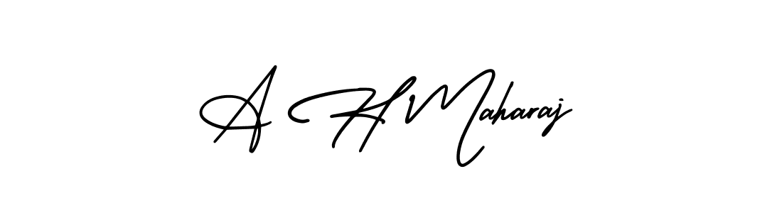 A H Maharaj stylish signature style. Best Handwritten Sign (AmerikaSignatureDemo-Regular) for my name. Handwritten Signature Collection Ideas for my name A H Maharaj. A H Maharaj signature style 3 images and pictures png