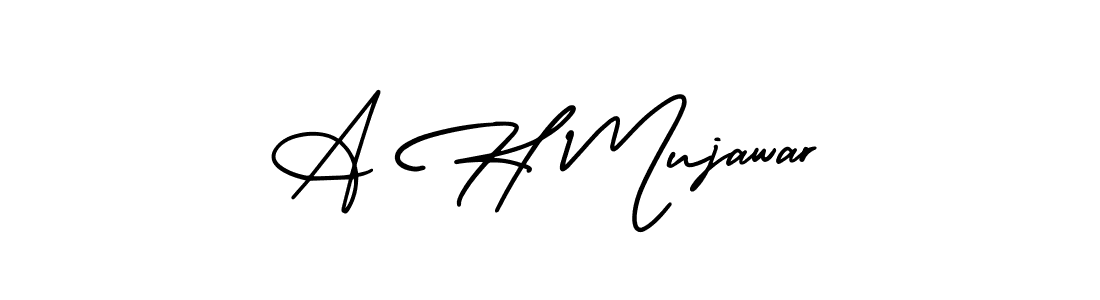 It looks lik you need a new signature style for name A H Mujawar. Design unique handwritten (AmerikaSignatureDemo-Regular) signature with our free signature maker in just a few clicks. A H Mujawar signature style 3 images and pictures png