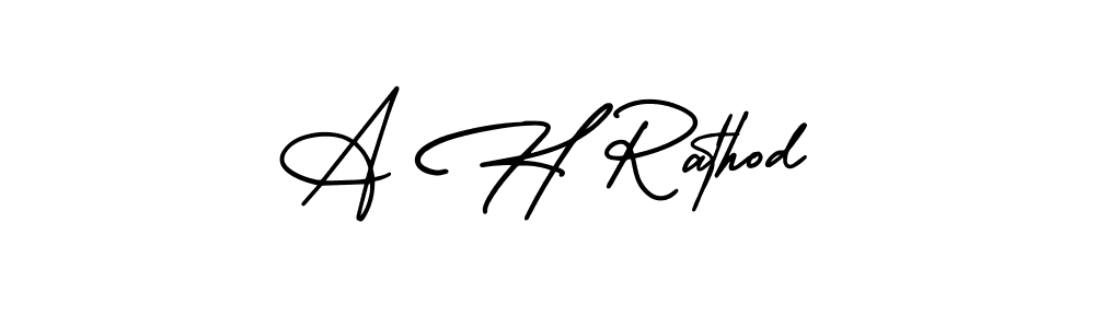 Make a beautiful signature design for name A H Rathod. Use this online signature maker to create a handwritten signature for free. A H Rathod signature style 3 images and pictures png