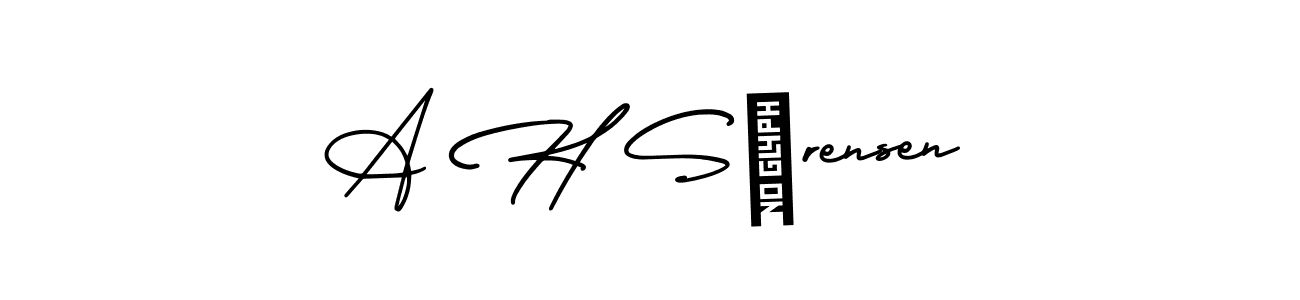 This is the best signature style for the A H Sørensen name. Also you like these signature font (AmerikaSignatureDemo-Regular). Mix name signature. A H Sørensen signature style 3 images and pictures png