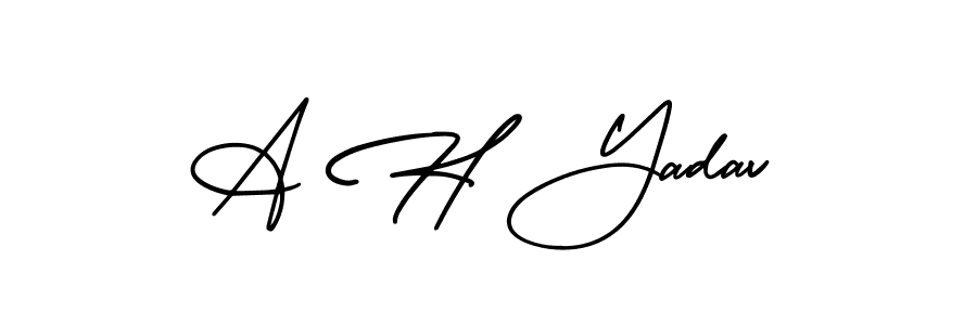 Best and Professional Signature Style for A H Yadav. AmerikaSignatureDemo-Regular Best Signature Style Collection. A H Yadav signature style 3 images and pictures png