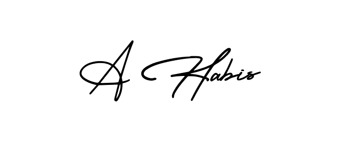 It looks lik you need a new signature style for name A Habis. Design unique handwritten (AmerikaSignatureDemo-Regular) signature with our free signature maker in just a few clicks. A Habis signature style 3 images and pictures png