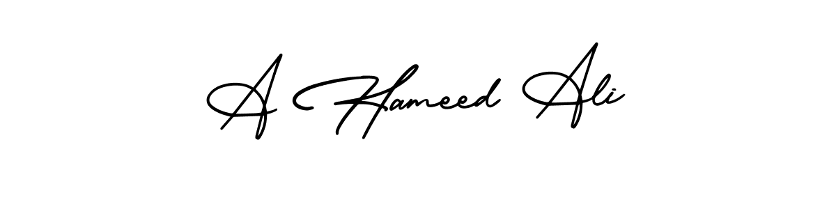 Make a beautiful signature design for name A Hameed Ali. With this signature (AmerikaSignatureDemo-Regular) style, you can create a handwritten signature for free. A Hameed Ali signature style 3 images and pictures png