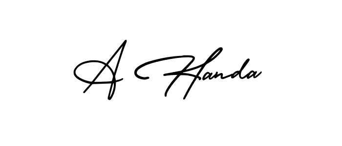 Check out images of Autograph of A Handa name. Actor A Handa Signature Style. AmerikaSignatureDemo-Regular is a professional sign style online. A Handa signature style 3 images and pictures png