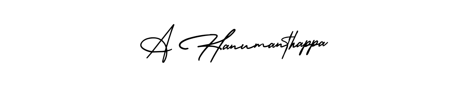 AmerikaSignatureDemo-Regular is a professional signature style that is perfect for those who want to add a touch of class to their signature. It is also a great choice for those who want to make their signature more unique. Get A Hanumanthappa name to fancy signature for free. A Hanumanthappa signature style 3 images and pictures png