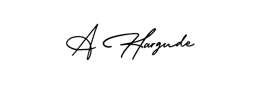 Create a beautiful signature design for name A Hargude. With this signature (AmerikaSignatureDemo-Regular) fonts, you can make a handwritten signature for free. A Hargude signature style 3 images and pictures png