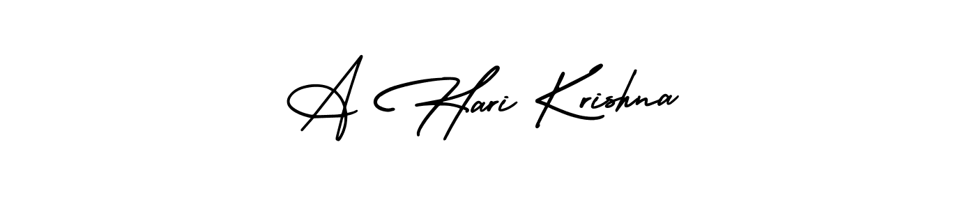 Make a beautiful signature design for name A Hari Krishna. With this signature (AmerikaSignatureDemo-Regular) style, you can create a handwritten signature for free. A Hari Krishna signature style 3 images and pictures png