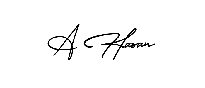 Use a signature maker to create a handwritten signature online. With this signature software, you can design (AmerikaSignatureDemo-Regular) your own signature for name A Hasan. A Hasan signature style 3 images and pictures png