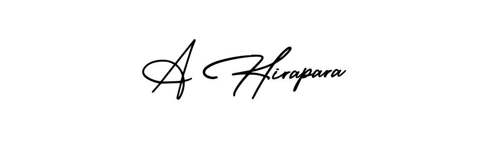 Also we have A Hirapara name is the best signature style. Create professional handwritten signature collection using AmerikaSignatureDemo-Regular autograph style. A Hirapara signature style 3 images and pictures png