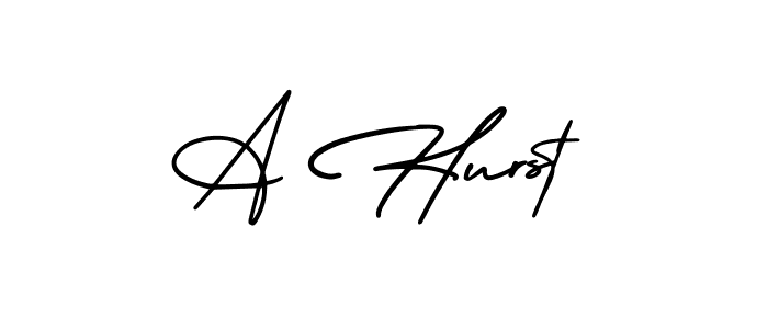 The best way (AmerikaSignatureDemo-Regular) to make a short signature is to pick only two or three words in your name. The name A Hurst include a total of six letters. For converting this name. A Hurst signature style 3 images and pictures png