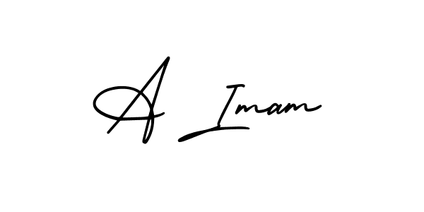 How to make A Imam name signature. Use AmerikaSignatureDemo-Regular style for creating short signs online. This is the latest handwritten sign. A Imam signature style 3 images and pictures png