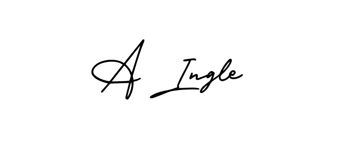 This is the best signature style for the A Ingle name. Also you like these signature font (AmerikaSignatureDemo-Regular). Mix name signature. A Ingle signature style 3 images and pictures png