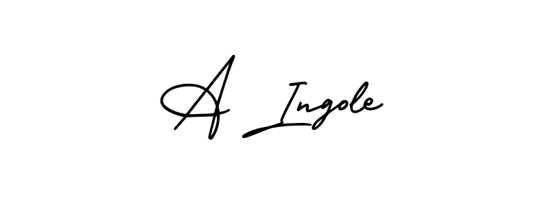 Make a beautiful signature design for name A Ingole. With this signature (AmerikaSignatureDemo-Regular) style, you can create a handwritten signature for free. A Ingole signature style 3 images and pictures png