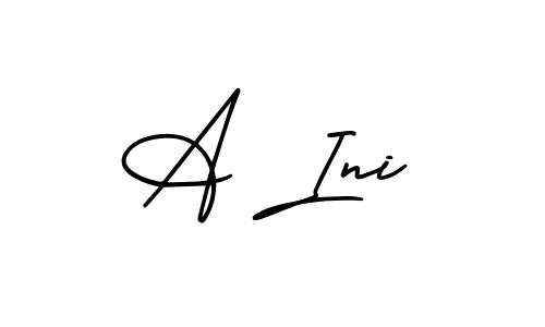 You should practise on your own different ways (AmerikaSignatureDemo-Regular) to write your name (A Ini) in signature. don't let someone else do it for you. A Ini signature style 3 images and pictures png