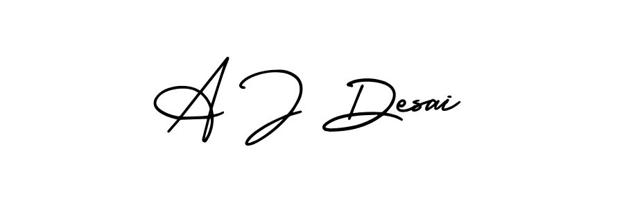 Similarly AmerikaSignatureDemo-Regular is the best handwritten signature design. Signature creator online .You can use it as an online autograph creator for name A J Desai. A J Desai signature style 3 images and pictures png
