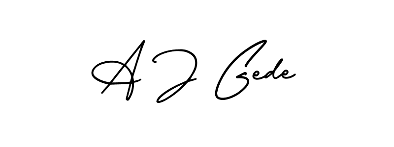 Check out images of Autograph of A J Gede name. Actor A J Gede Signature Style. AmerikaSignatureDemo-Regular is a professional sign style online. A J Gede signature style 3 images and pictures png