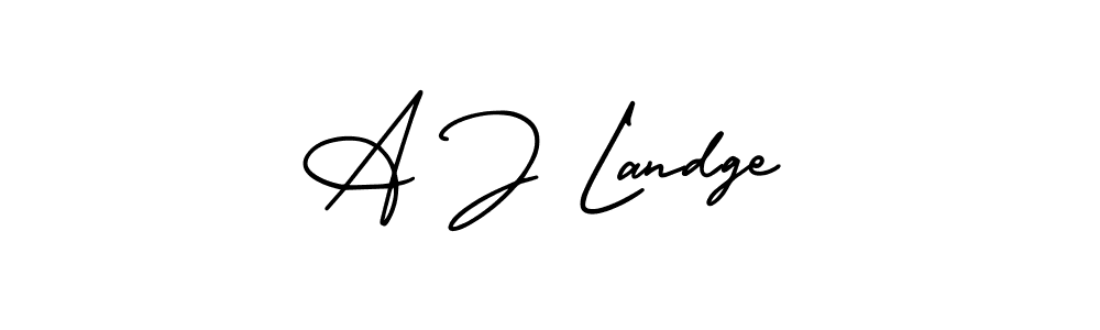 Check out images of Autograph of A J Landge name. Actor A J Landge Signature Style. AmerikaSignatureDemo-Regular is a professional sign style online. A J Landge signature style 3 images and pictures png
