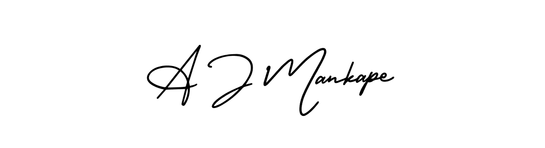It looks lik you need a new signature style for name A J Mankape. Design unique handwritten (AmerikaSignatureDemo-Regular) signature with our free signature maker in just a few clicks. A J Mankape signature style 3 images and pictures png