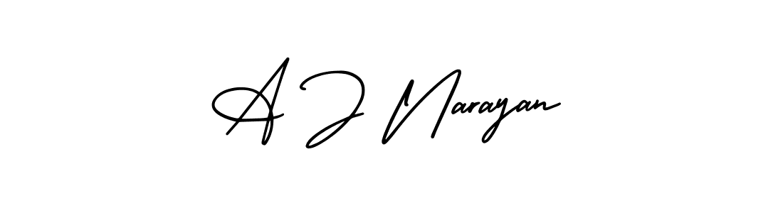 Make a beautiful signature design for name A J Narayan. Use this online signature maker to create a handwritten signature for free. A J Narayan signature style 3 images and pictures png