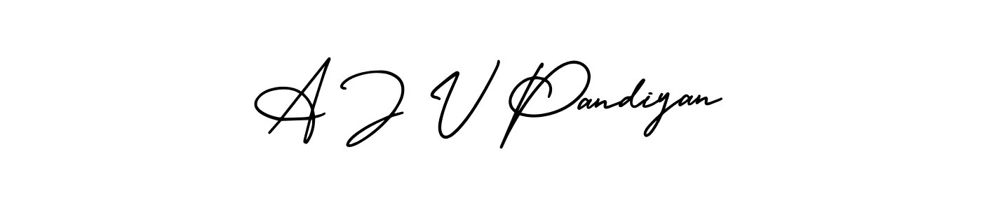 A J V Pandiyan stylish signature style. Best Handwritten Sign (AmerikaSignatureDemo-Regular) for my name. Handwritten Signature Collection Ideas for my name A J V Pandiyan. A J V Pandiyan signature style 3 images and pictures png