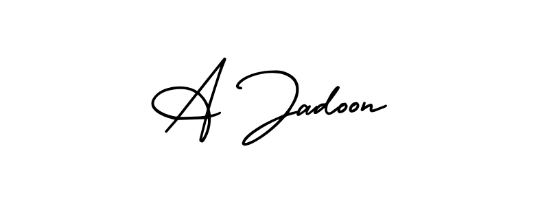 if you are searching for the best signature style for your name A Jadoon. so please give up your signature search. here we have designed multiple signature styles  using AmerikaSignatureDemo-Regular. A Jadoon signature style 3 images and pictures png