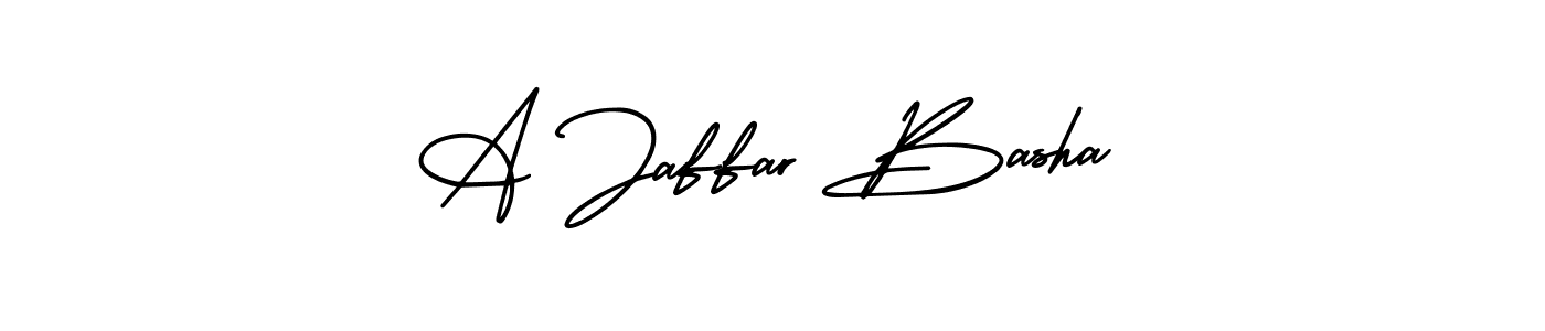 How to make A Jaffar Basha name signature. Use AmerikaSignatureDemo-Regular style for creating short signs online. This is the latest handwritten sign. A Jaffar Basha signature style 3 images and pictures png