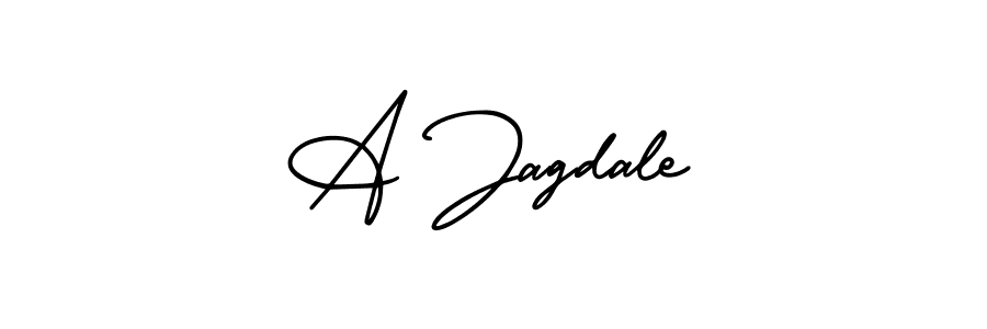 Make a beautiful signature design for name A Jagdale. With this signature (AmerikaSignatureDemo-Regular) style, you can create a handwritten signature for free. A Jagdale signature style 3 images and pictures png