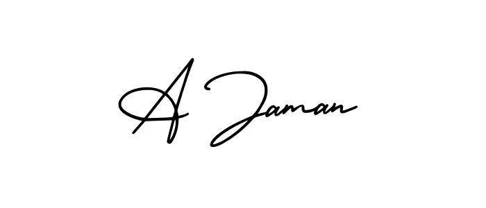 Best and Professional Signature Style for A Jaman. AmerikaSignatureDemo-Regular Best Signature Style Collection. A Jaman signature style 3 images and pictures png