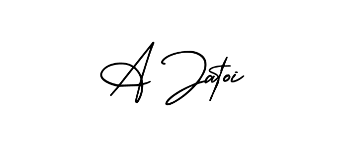 It looks lik you need a new signature style for name A Jatoi. Design unique handwritten (AmerikaSignatureDemo-Regular) signature with our free signature maker in just a few clicks. A Jatoi signature style 3 images and pictures png