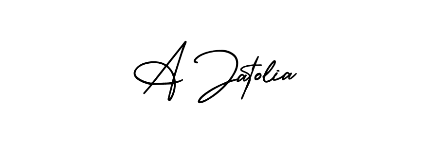 How to Draw A Jatolia signature style? AmerikaSignatureDemo-Regular is a latest design signature styles for name A Jatolia. A Jatolia signature style 3 images and pictures png