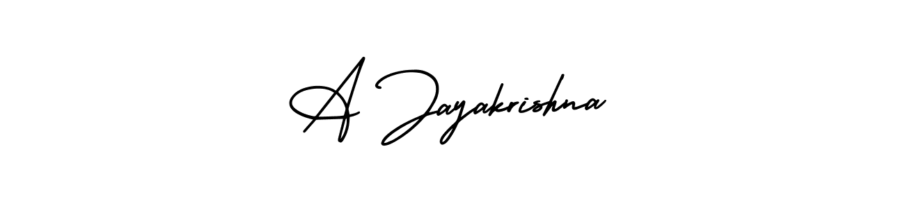 A Jayakrishna stylish signature style. Best Handwritten Sign (AmerikaSignatureDemo-Regular) for my name. Handwritten Signature Collection Ideas for my name A Jayakrishna. A Jayakrishna signature style 3 images and pictures png