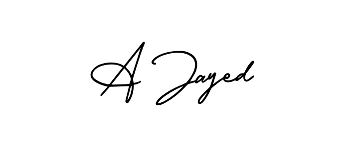 Similarly AmerikaSignatureDemo-Regular is the best handwritten signature design. Signature creator online .You can use it as an online autograph creator for name A Jayed. A Jayed signature style 3 images and pictures png