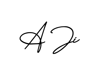 You should practise on your own different ways (AmerikaSignatureDemo-Regular) to write your name (A Ji) in signature. don't let someone else do it for you. A Ji signature style 3 images and pictures png
