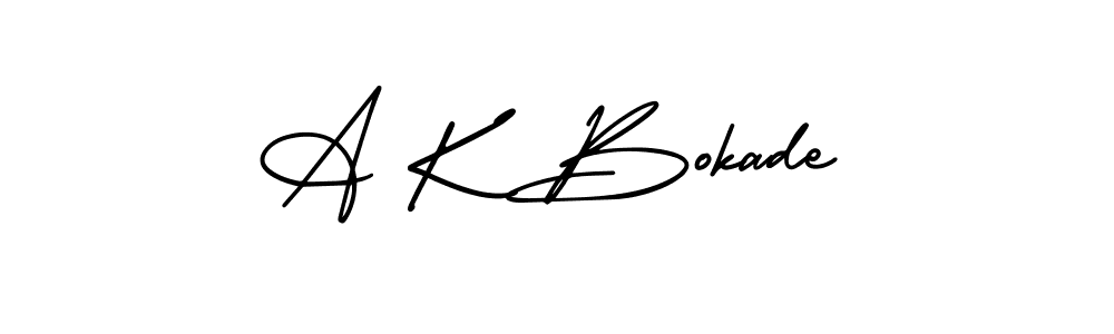 Use a signature maker to create a handwritten signature online. With this signature software, you can design (AmerikaSignatureDemo-Regular) your own signature for name A K Bokade. A K Bokade signature style 3 images and pictures png