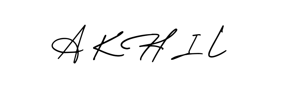 Make a beautiful signature design for name A K H I L. Use this online signature maker to create a handwritten signature for free. A K H I L signature style 3 images and pictures png